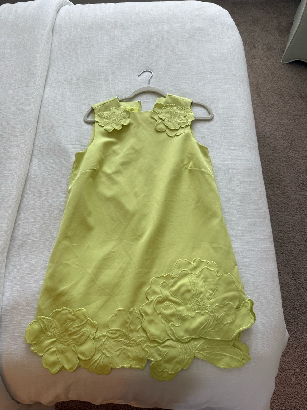 These Three Layla Embroidered Mini Dress Chartreuse - Picture 2 of 4